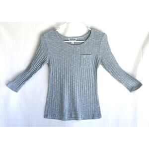 New York & Company Women's Ribbed Blue Lightweight Sweater size M